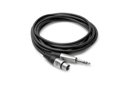 Hosa - Pro Balanced Interconnect Cable, 1/4 in TRS to XLR3F, 3 Foot
