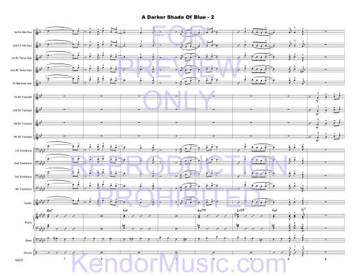 A Darker Shade Of Blue - Beach - Jazz Ensemble - Gr. Medium Easy
