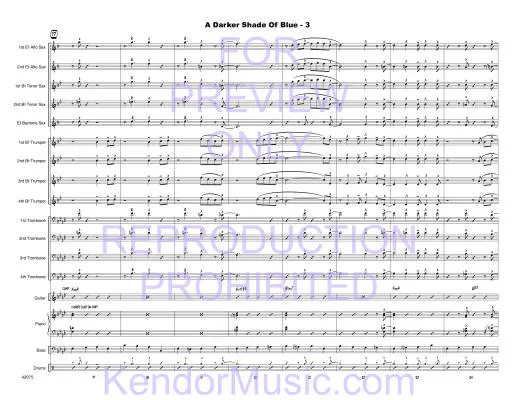 A Darker Shade Of Blue - Beach - Jazz Ensemble - Gr. Medium Easy