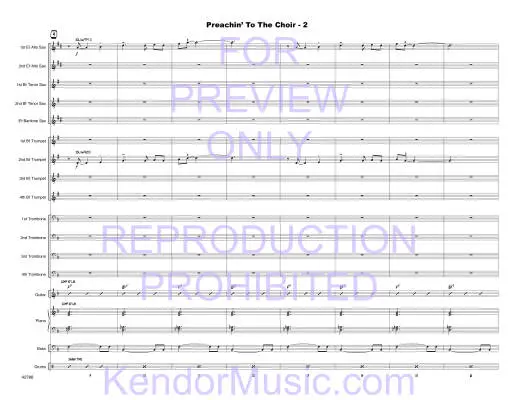 Preachin\' To The Choir - Zvacek - Jazz Ensemble - Gr. Medium