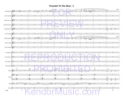 Preachin\' To The Choir - Zvacek - Jazz Ensemble - Gr. Medium