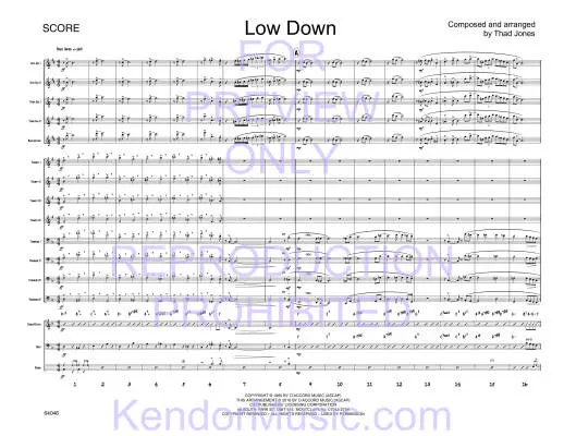 Low Down - Jones - Jazz Ensemble - Gr. Advanced