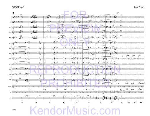 Low Down - Jones - Jazz Ensemble - Gr. Advanced