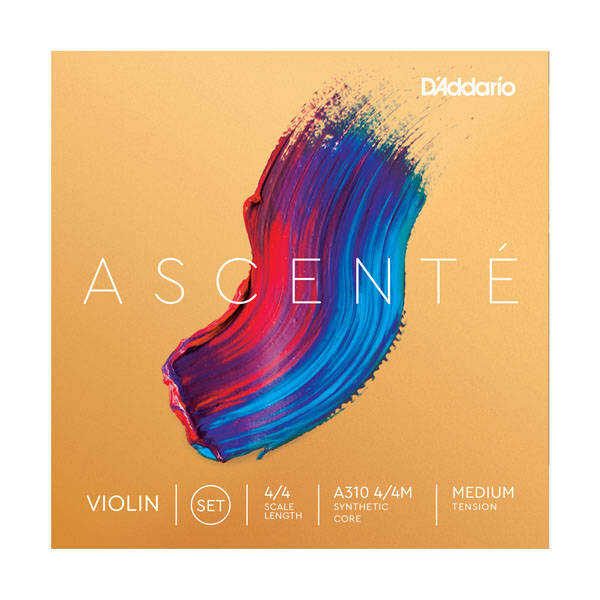 Ascente Violin String Set, 4/4 Scale, Medium Tension