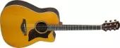 Yamaha - A3R All Solid Spruce\/Rosewood Dreadnought Cutaway - Vintage Natural
