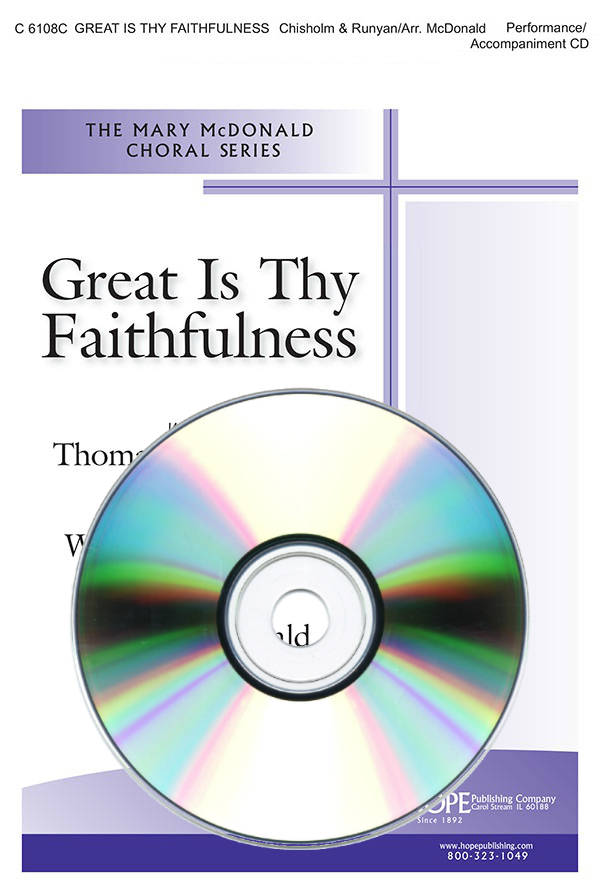 Great Is Thy Faithfulness - Chisholm/Runyan/McDonald - Performance/Accompaniment CD