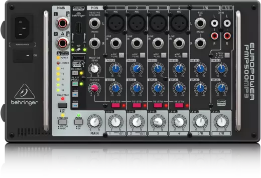 PMP500MP3 Ultra-Compact 500W 8-Channel Powered Mixer with MP3 Player