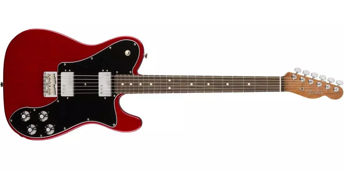 2017 Ltd Edition American Professional Mahogany Tele Deluxe ShawBucker - Crimson Red Transparent
