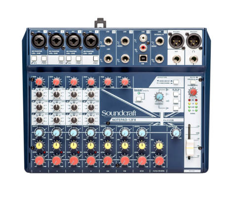 Soundcraft - Notepad-12FX Small-Format Analog Mixer with USB I/O and Lexicon Effects