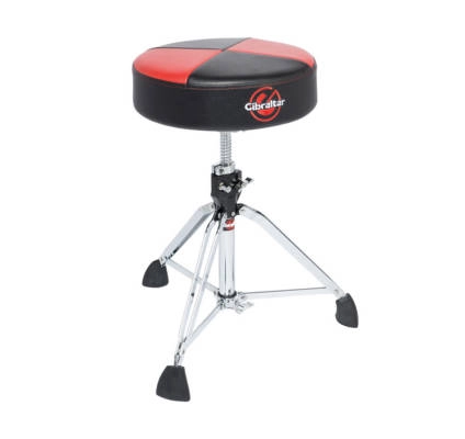 Gibraltar - 9000 Series Round Two-Tone Throne - Black/Red