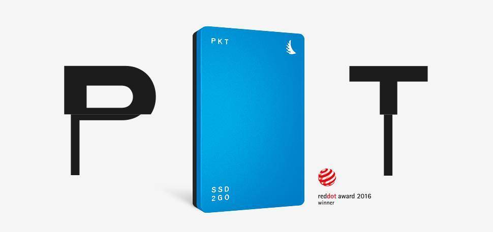 SSD2go PKT SSD Drive, 1TB - Blue