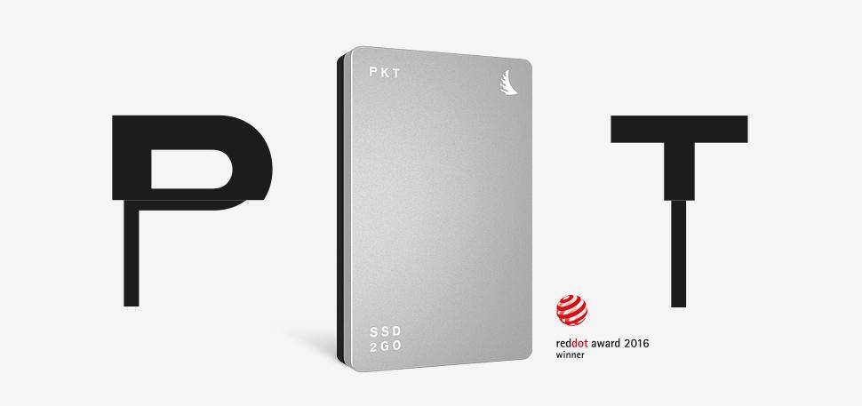 SSD2go PKT SSD Drive, 256GB - Red