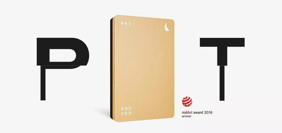 SSD2go PKT SSD Drive, 512GB - Gold