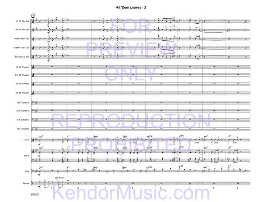 All \'Dem Leaves - Adamsons - Jazz Ensemble - Gr. Very Easy