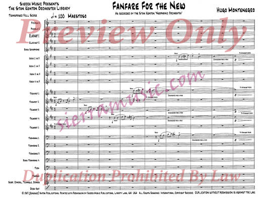 Fanfare for the New - Montenegro - Jazz Ensemble - Gr. 5