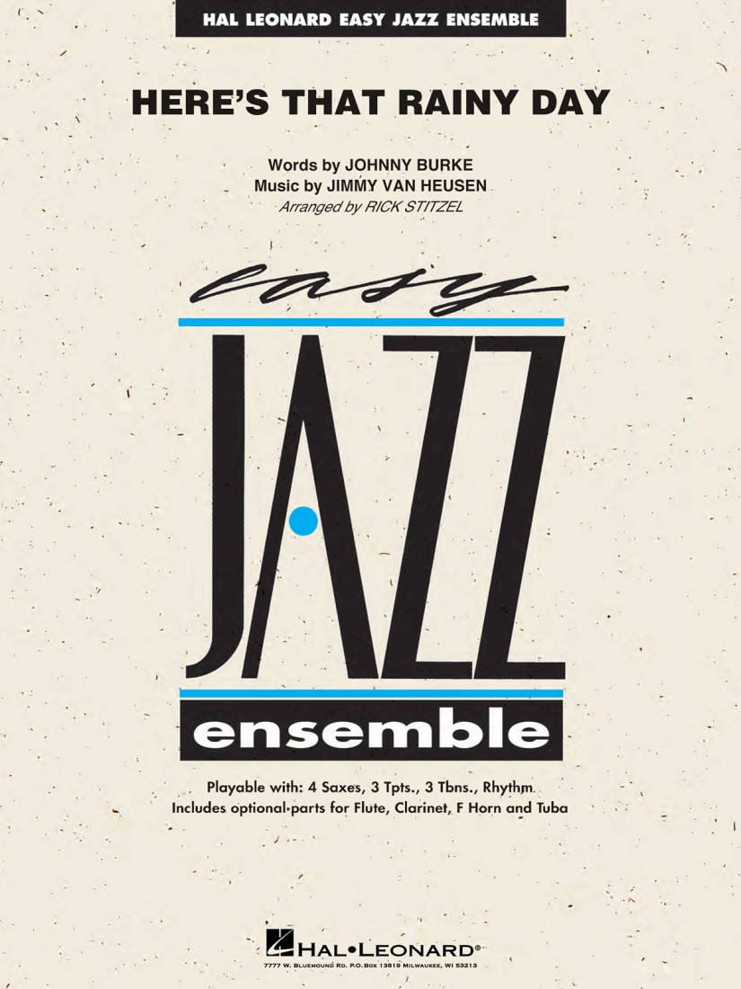 Here\'s That Rainy Day - Van Heusen/Burke/Stitzel - Jazz Ensemble - Gr. 2