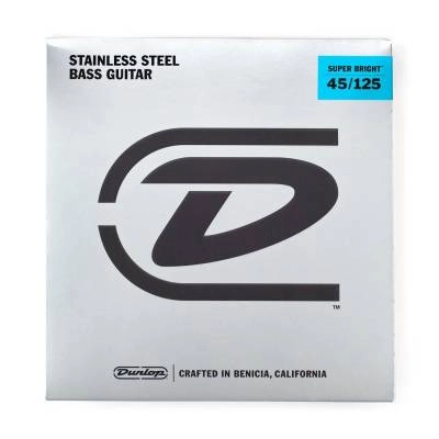 Dunlop - Electric Bass Guitar Strings - Super Bright Stainless - Medium - 5-String Set