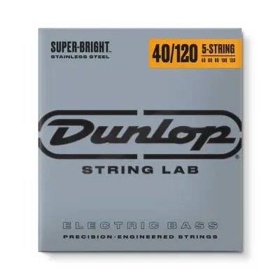 Dunlop - Electric Bass Guitar Strings - Super Bright Stainless - Light - 5-String Set