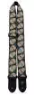 Perris Leathers Ltd - 2 Hope Collection Jacquard Guitar Strap with Leather Ends - Black Sugar Skulls