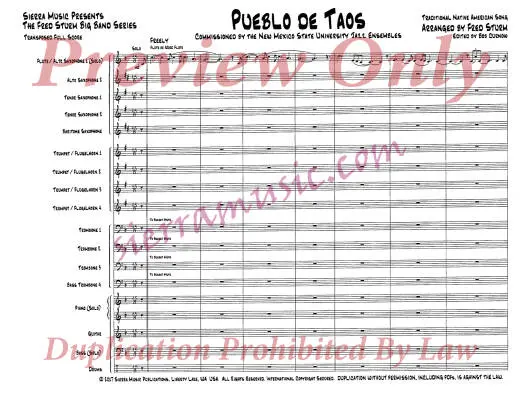 Pueblo de Taos - Traditional/Sturm - Jazz Ensemble - Gr. Advanced