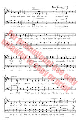 The Boy Who Cried Wolf - Meader - SATB