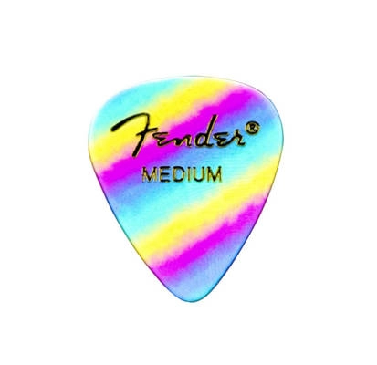 Fender - 351 Shape Graphic Picks 12-Pack - Rainbow - Medium