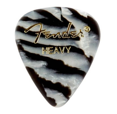 Fender - 351 Shape Graphic Picks 12-Pack - Zebra - Heavy