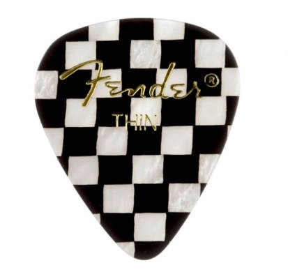 Fender - 351 Shape Graphic Picks 12-Pack - Checker - Thin