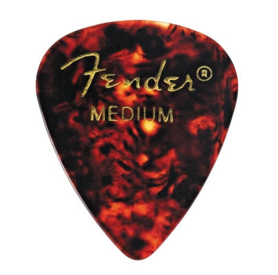 Fender - 351 Shape Celluloid Picks 12-Pack, Medium - Tortoiseshell