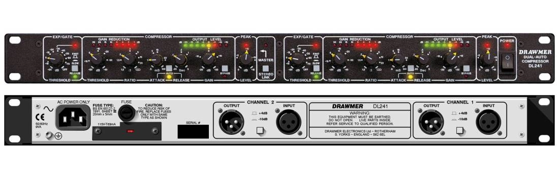 DL241XLR Dual Channel Auto Compressor XLR