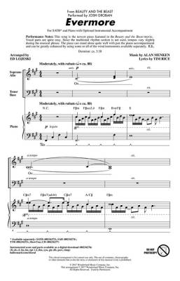 Evermore (from Beauty and the Beast) - Rice/Menken/Lojeski - SATB