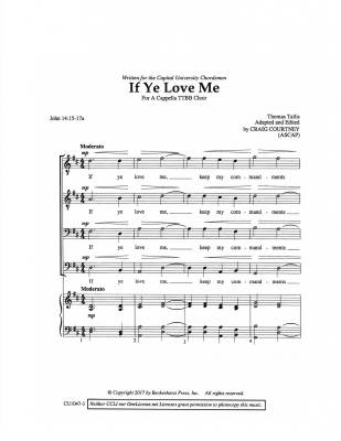 If Ye Love Me - Tallis/Courtney - TTBB