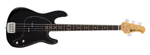 Cutlass Bass Guitar with Rosewood Neck, Black Pickguard - Black