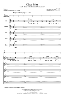 Circa Mea - Carmina Burana/Burrows - SATB