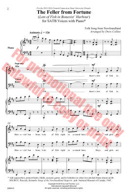 The Feller from Fortune (Lots of Fish in Bonavist\' Harbour) - Folk Song/Collins - SATB