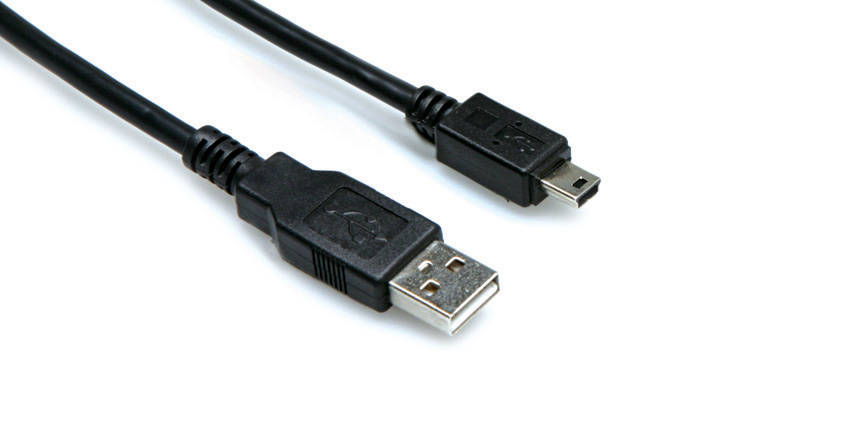 High Speed USB Cable, Type A to Mini B - 3 ft