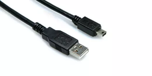 High Speed USB Cable, Type A to Mini B - 3 ft