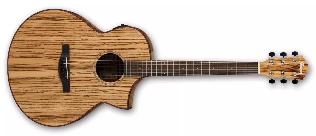 AEW40ZW Zebrawood Acoustic-Electric Guitar - Natural High Gloss