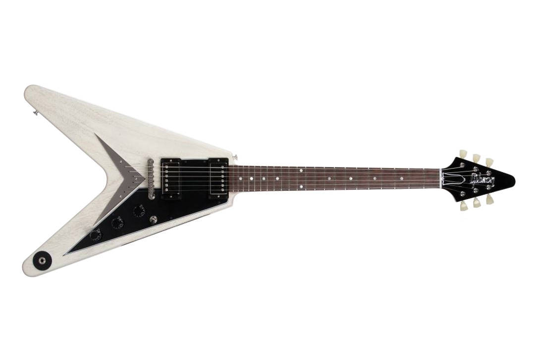 Gibson Custom Shop Flying V Mahogany TV Ltd - White W/Nickel