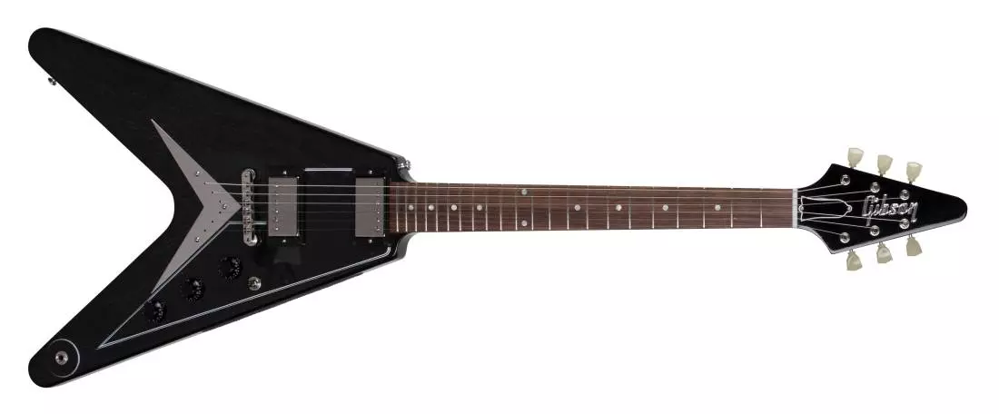 Flying V Mahogany TV Ltd - Black w/Nickel Hardware