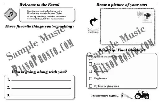Roadtrip! To The Farm - Eklund/Skaletski - Piano - Book