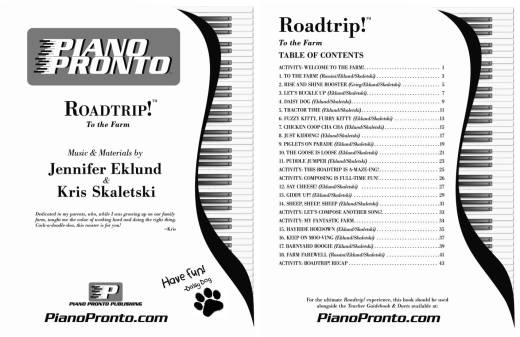 Roadtrip! To The Farm - Eklund/Skaletski - Piano - Book