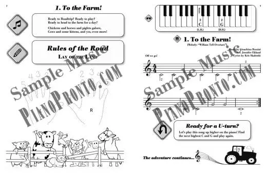 Roadtrip! To The Farm - Eklund/Skaletski - Piano - Book