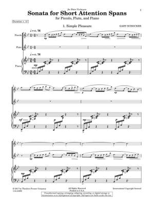 Sonata for Short Attention Spans - Schocker - Piccolo/Flute/Piano