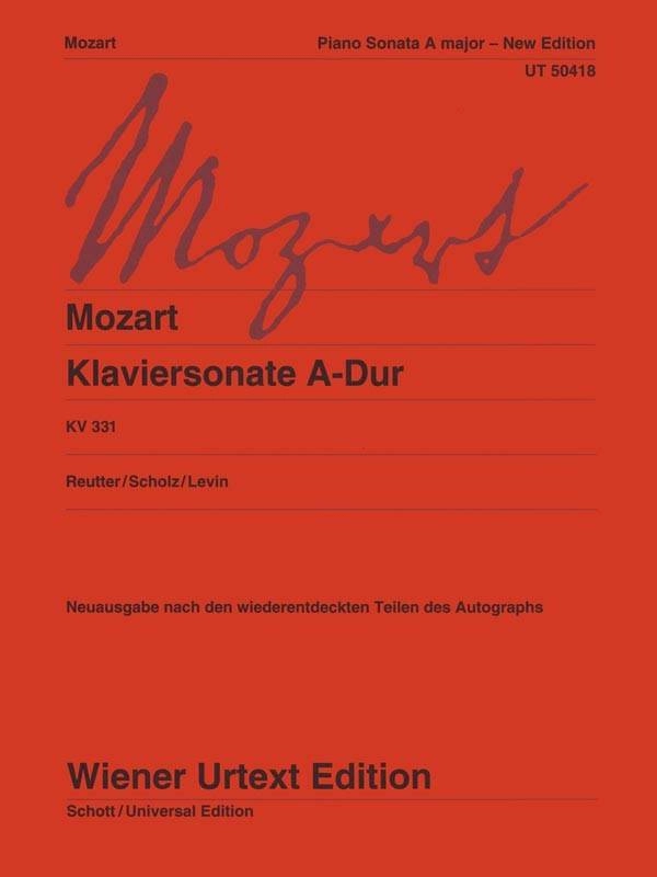 Piano Sonata in A Major, KV 331 - Mozart - Piano - Book