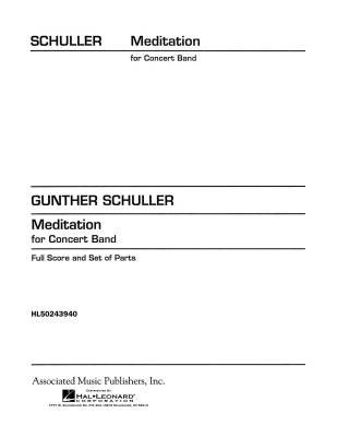 Associated Music Publishers - Meditation for Concert Band - Schuller - Concert Band - Gr. 4-5