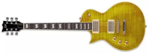 LTD EC-256 Lemon Drop w/Flame Maple Top, Left-handed