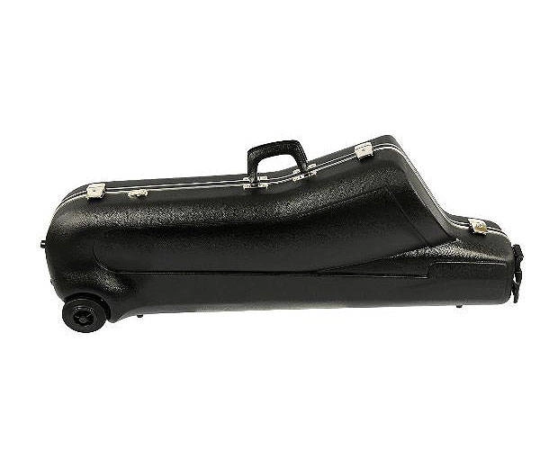 Étui en plastique ABS pour saxophone baryton avec roulettes