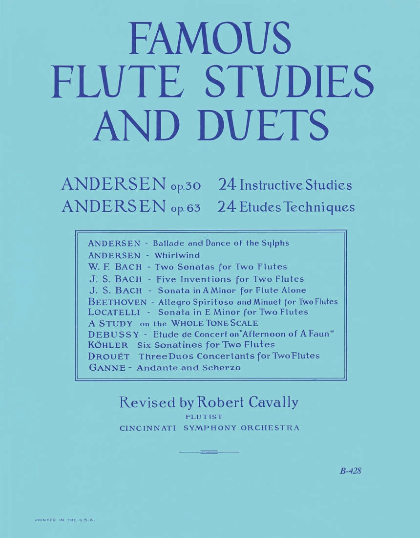 Famous Flute Studies and Duets (The Big Blue Book) - Cavally - Flute - Book