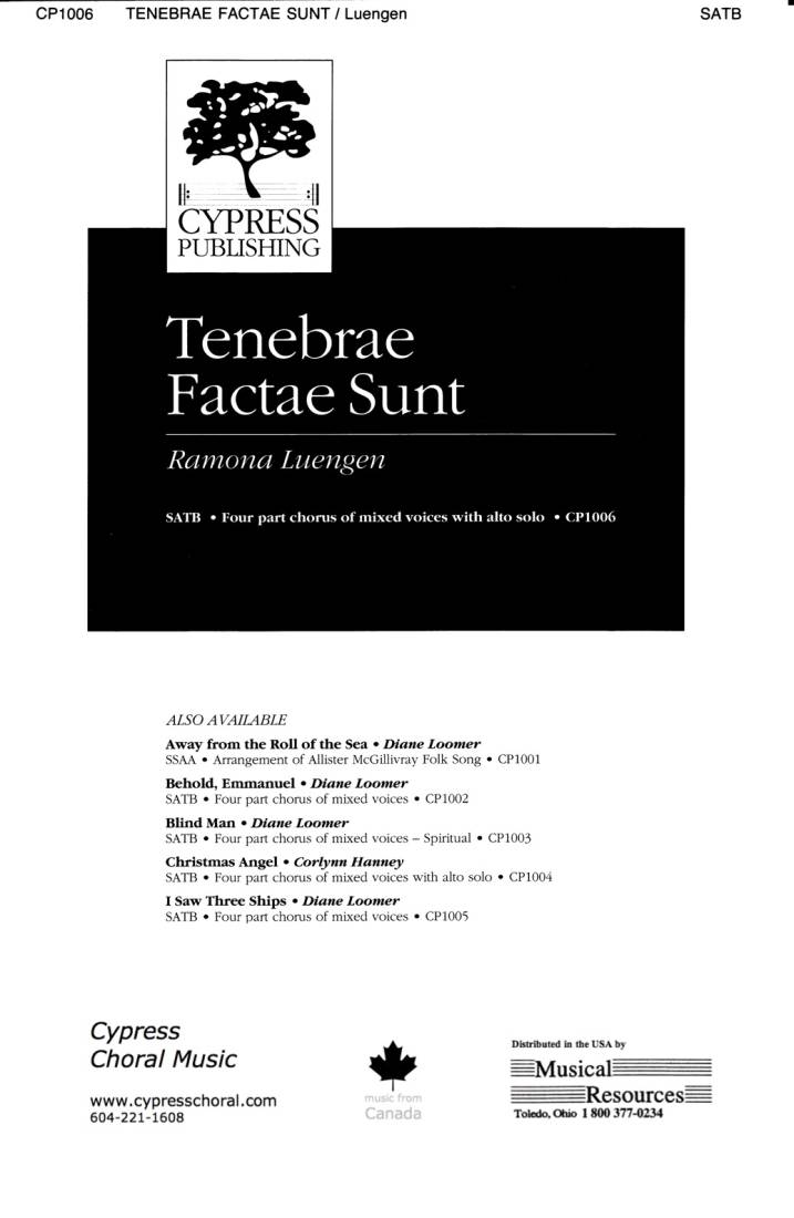 Tenebrae Factae Sunt - Luengen - SATB